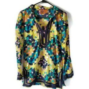 Tory Burch Women multicolored Tunic Top Sz 6